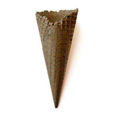 Вафельный рожок (Сахарный) - 150 мм. ЧЁРНЫЙ, естественный край