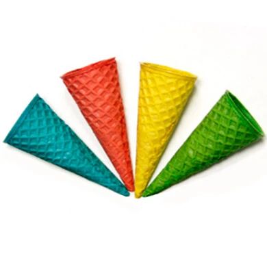 Вафельный рожок (Сахарный) - 110 мм. ЦВЕТНОЙ с ровным краем