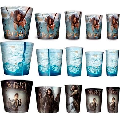 Бумажная упаковка для попкорна, стакан V-24