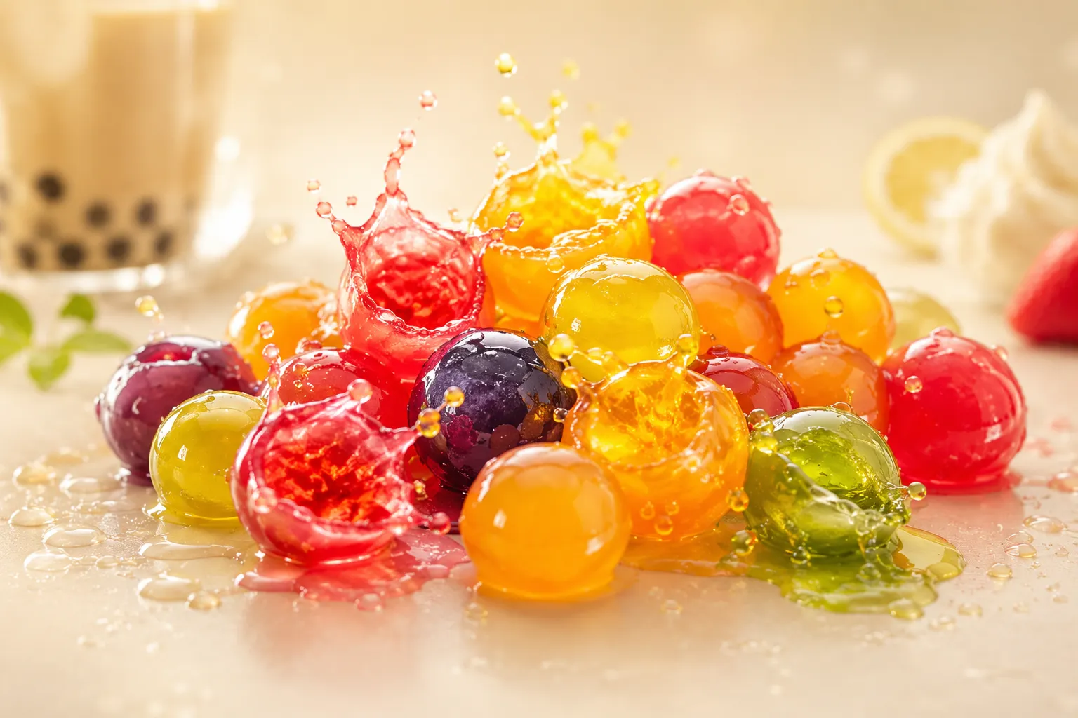 Джус боллы для bubble tea, лимонадов, холодного чая, мороженого и десертов