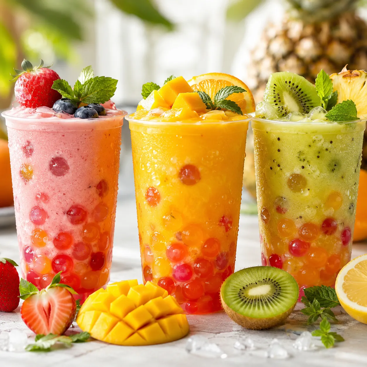 Джус боллы в bubble tea