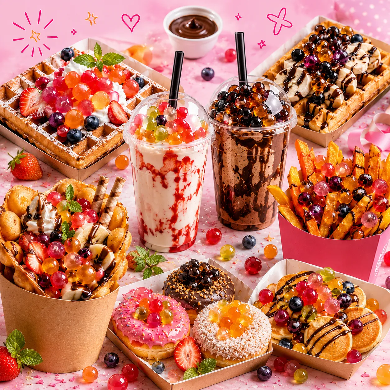 Джус боллы в bubble tea