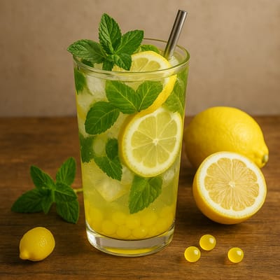 Мохито-лимонад с лимонными шариками - Таврида Фуд