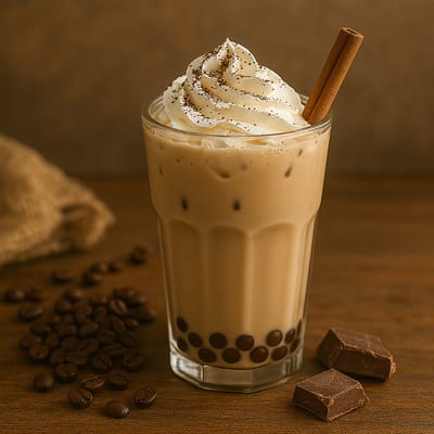 Кофейный молочный коктейль с шоколадными шариками - Таврида Фуд